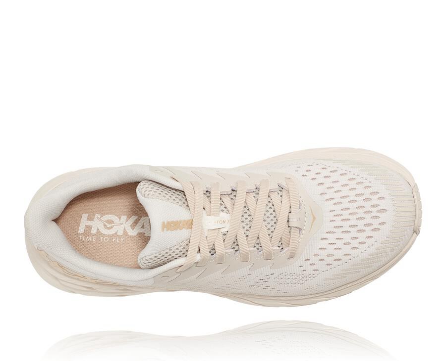 Hoka One One Koşu Ayakkabısı Kadın Beyaz - Clifton 7 - JC7284109